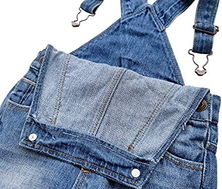 KIDSCOOL SPACE Baby Toddler 2 Buttons Adjustable Straps Fashion Jean Overall