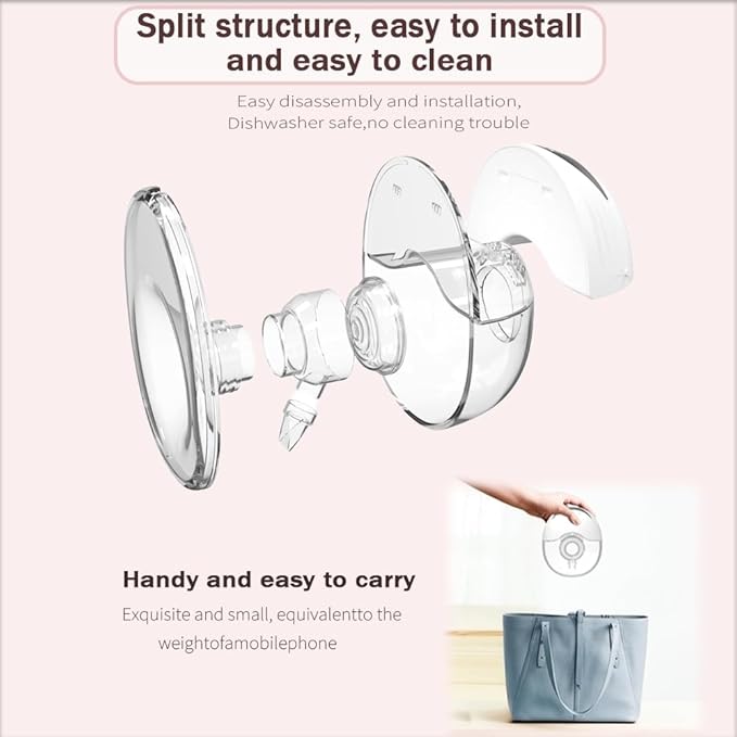 Wearable Breastfeeding Pump,4 Modes12 Levels,Hands Free Breast Pump,Portable Double Pump,Memory Function,Strong Suction,Rechargeable,Double-Sealed Flange Sizes (19/21/mm) (Nude 2 Pack)