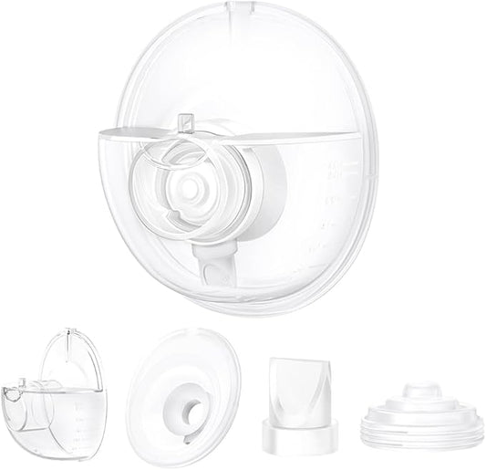 One Full Set Collector Cup Only Compatible with Momcozy M5 Breast Breast Pump Replacement Accessories, Full Breastpump Parts with 24mm Flange,Collector,Duckbill Valves,Diaphragm