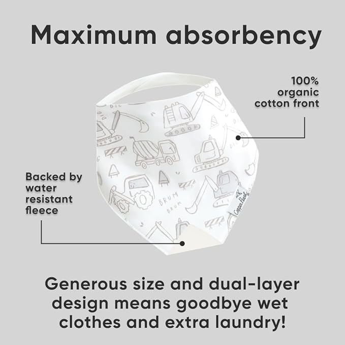 Copper Pearl Baby Bandana Drool Bibs for Drooling and Teething 4 Pack Gift Set Gage