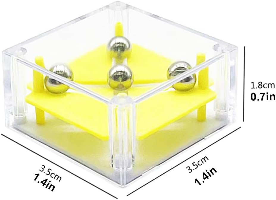 24 Pcs Balance IQ Maze Game，Mini Maze Cube Puzzle Box 3D Brain Maze Toy Puzzles Party Favor Games, Ideal Prizes Gifts for Kids and Adults