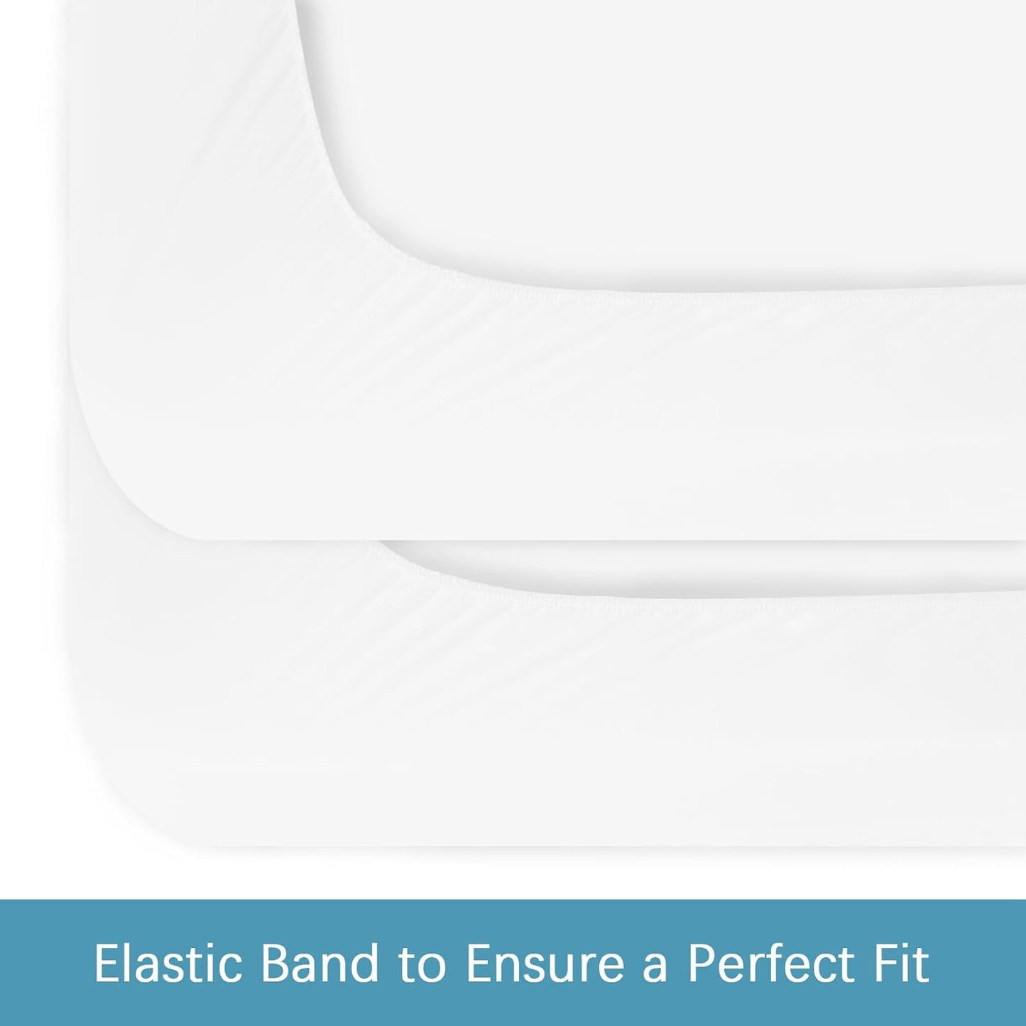 2 Pack Queen Mattress Protector Waterproof, Noiseless & Soft Coverage Queen Size Mattress Cover Fitted Sheets with Deep Pocket up to 14", Super Breathable & Easy Wash Mattress Protector