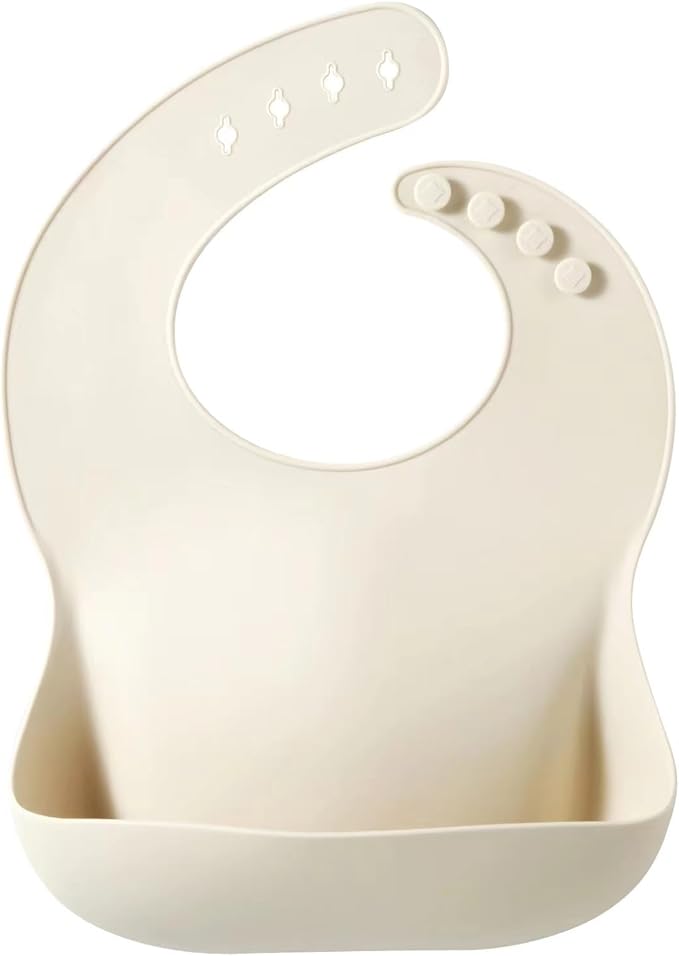 PandaEar Silicone Baby Bibs Set of 3 for Toddlers, BPA Free Waterproof Adjustable Feeding Bib with Large Pocket Food Catcher