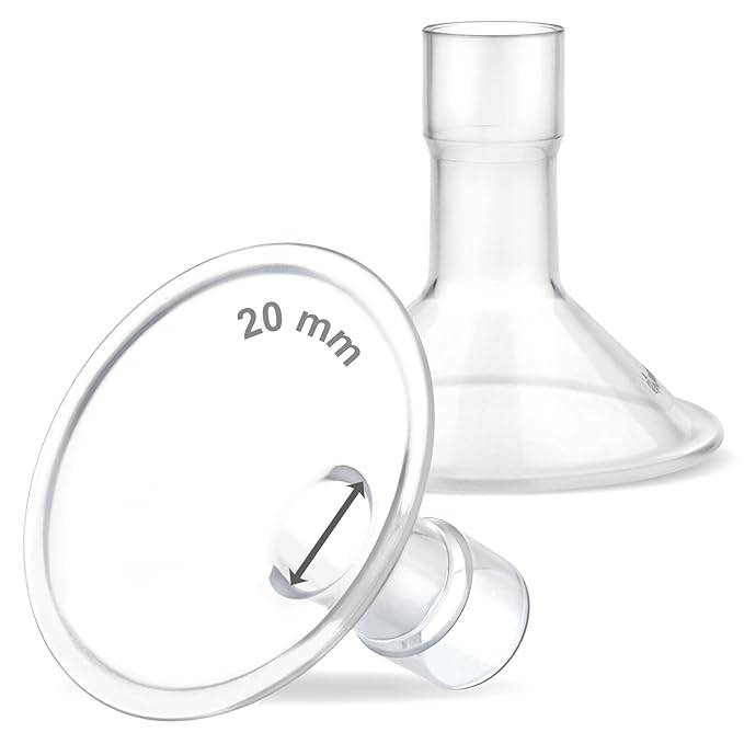 Maymom MyFit 20 mm Small Shields, Compatible with Medela Breast Pump- PersonalFit, Freestyle, Harmony, Maxi, Flex Connector, Connect to Widemouth/Narrow Connector, 2pcs
