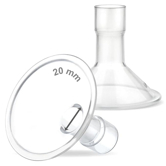 Maymom MyFit 20 mm Small Shields, Compatible with Medela Breast Pump- PersonalFit, Freestyle, Harmony, Maxi, Flex Connector, Connect to Widemouth/Narrow Connector, 2pcs