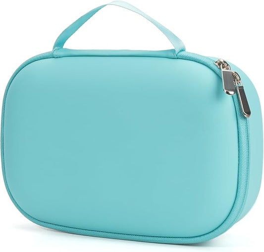 Wearable Breast Pumps Carrying Case, Hard Shell Breast Pump Bag with Waterproof Removable Tray, Breast Pump Storage Bag Compatible with Most of Wearable Breast Pumps (Teal)