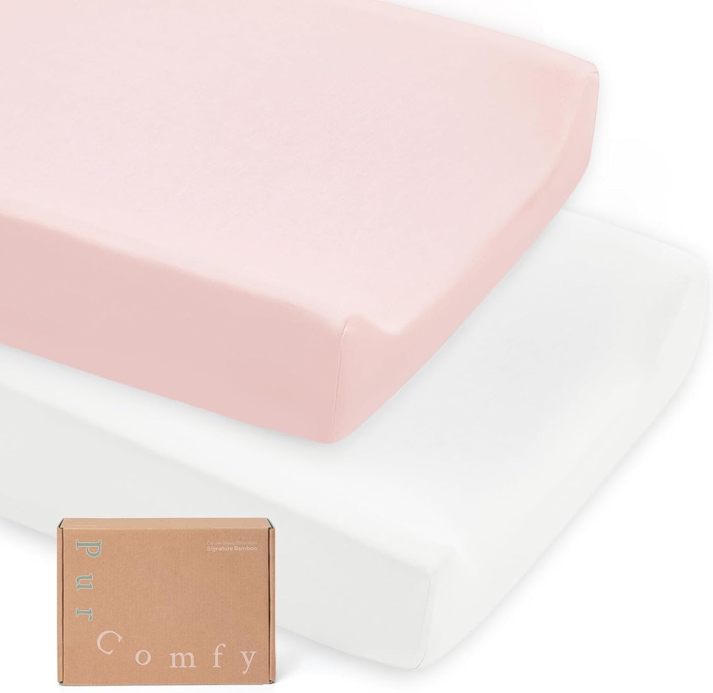 Supersoft Diaper Changing Pad Covers, 2-Pack Premium Bamboo Viscose Change Table Pad Covers for Baby Girls and Boys, Hypoallergenic Stretchy Changing Table Cover Sheets