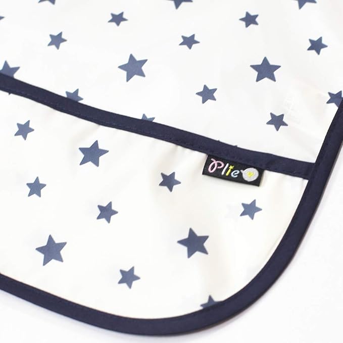 Short Sleeve Waterproof Bib for Toddlers – Feeding Apron for Mealtime, Daycare, Self-Feeding & Messy Play, Baby Bib