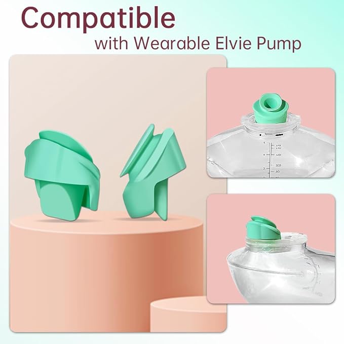 TB Tbuymax 6pc Duckbill Valves Compatible with Elvie Wearable Breast Pump Replacement Parts, Silicone Duck Bill Valve Compatible with Elvie Pump Accessories, Not Original Pump Parts