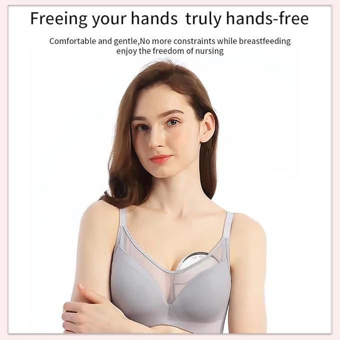 Wearable Breastfeeding Pump,4 Modes12 Levels,Hands Free Breast Pump,Portable Double Pump,Memory Function,Strong Suction,Rechargeable,Double-Sealed Flange Sizes (19/21/mm) (Nude 2 Pack)