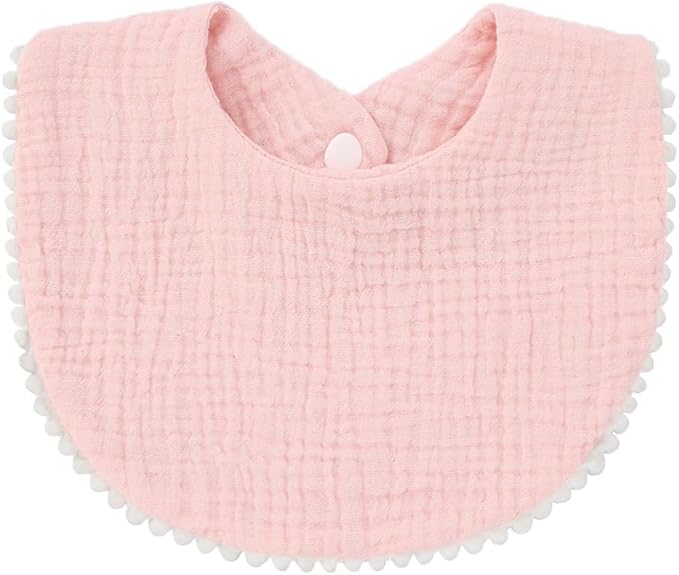 Nishine 6 PACK Muslin Baby Drooling Bibs for Unisex Boys Girls Cotton Absorbent Feedig Teething Bandana Drool Bibs Scarf Bibs