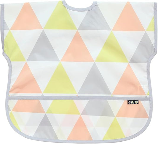 Short Sleeve Waterproof Bib for Toddlers – Feeding Apron for Mealtime, Daycare, Self-Feeding & Messy Play, Baby Bib