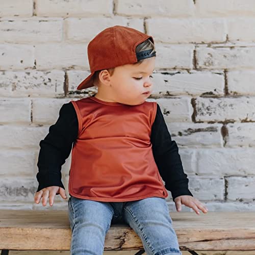 BapronBaby Minimalist Copper Bapron - No Neck Tie Safer Bib for Baby & Toddler - Soft Waterproof Stain Resistant - Machine Washable - Sz Preschool 3-5yrs