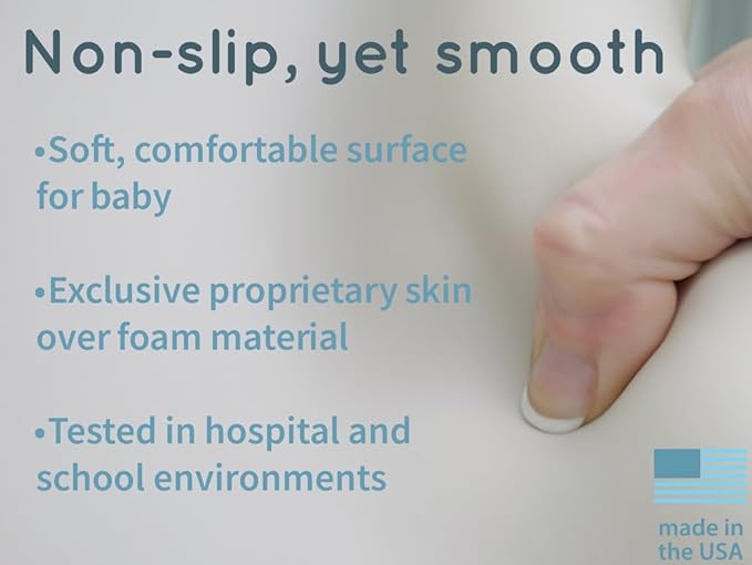 Keekaroo Peanut Changer Grey – The Original Made in USA Easy-to-Clean Changing pad and The only Shell Over Foam, Fully Water Repellant