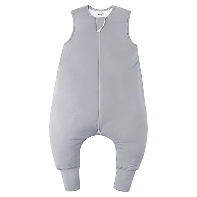 Rayon Made From Bamboo Sleep Sack 3t-4t 0.5 Tog Ultra Soft Summer Toddler Sleep Sack 36-48 Months with Feet 2-Way Zipper Lightweight Baby Sleeping Bag with Legs Thin Baby Wearable Blanket-Gray