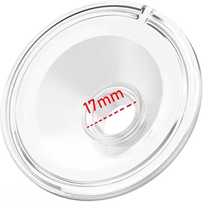 1pcs Silicone Flange 17mm Compatible with Momcozy S12 Pro/S9 Pro/TSRETE S12/kmaier S12 Breast Pump，Flange Wearable Breast Pump Replacement Accessories,Shield 17mm Flange Parts