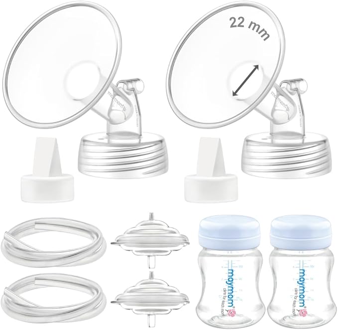 Maymom Pump Parts Compatible with Spectra S2 S1, 22mm Flange Valve Tube Bottle Backflow Protector, Not Original Spectra S2 Replacement Pump Parts Duckbill Valve Bottle