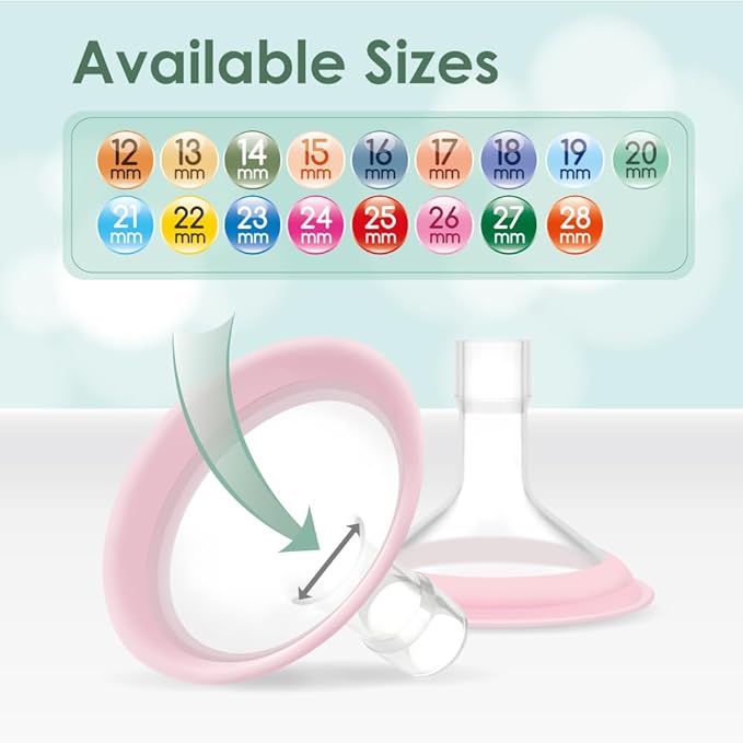 9mm Maymom MyFit Shields, Pano Series; Compatible with Medela Breast Pump- PersonalFit, Freestyle, Harmony, Maxi, Freestyle Flex Connector; Connect to Maymom Widemouth/Narrow Connector, 2pcs