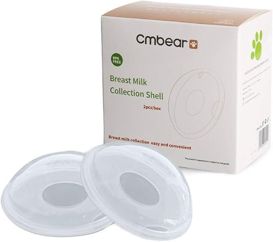 Breast Shells, Milk Saver, Nursing Cups, Nursing Moms to Ease Nipple Pain, BPA-Free and Reusable, Collect Breast Milk Leak (2 Pack)