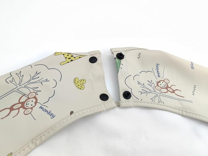 GZMM Waterproof Baby Bibs,Infant Toddler Extra Cover Feeding Bib With Food Catcher,Easy Clean & Washable