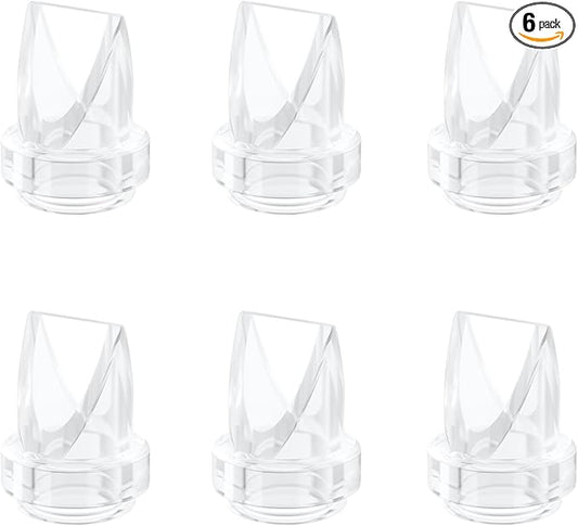 6pcs Duckbill Valves Compatible with eufy S1 Pro/S1/E10/E20 Wearable Breast Pump, Replace for eufy Pump Original Parts Duckbill Valve, Leak-Proof and Dust-Proof Breast Pump Replacement Parts