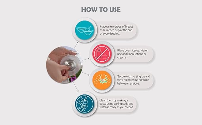 The Original Silver Nursing Cups with Silicone Pads - Nipple Shields for Nursing Newborn - Newborn Essentials Must Haves-Nipple Covers Breastfeeding-925 Silver