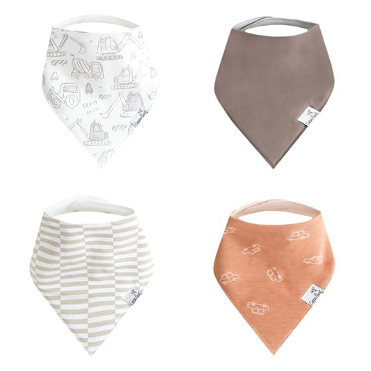 Copper Pearl Baby Bandana Drool Bibs for Drooling and Teething 4 Pack Gift Set Gage