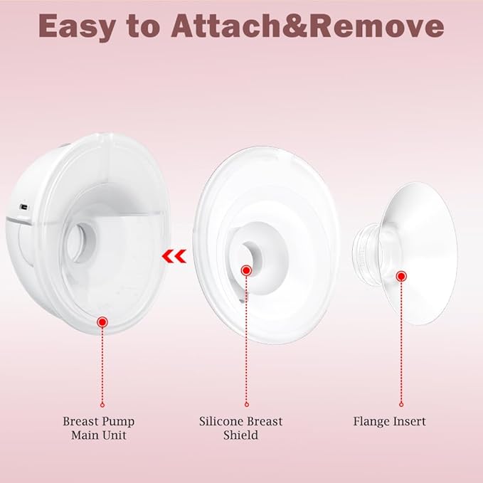 1pcs Double-Sealed Flange 24mm Compatible with Momcozy M5 Breast Pump, 24mm Flange M5 Breast Pump Replacement Accessories