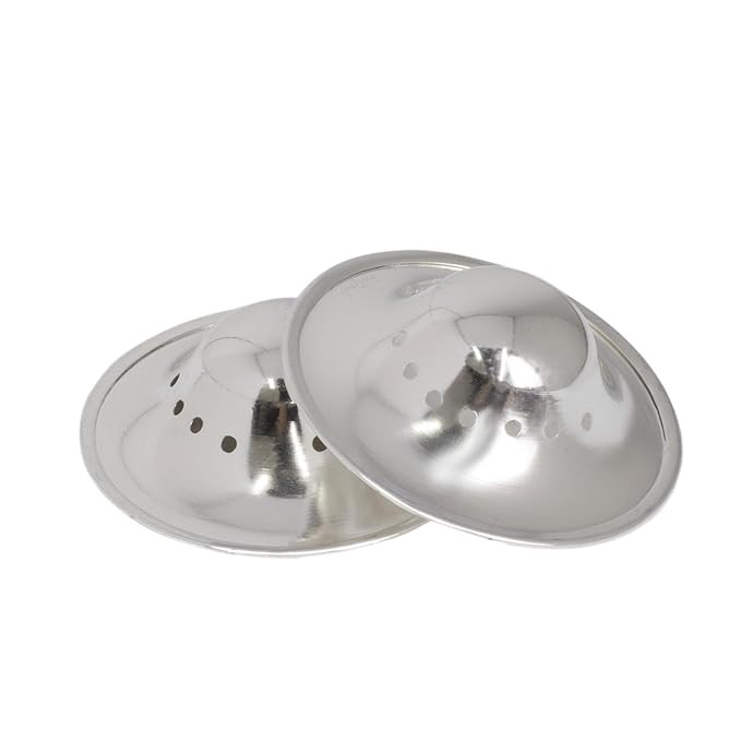 999 Silver Nursing Cups Breathable Design, 999 Silver Nipple Shields Nickle-Free, Silver Nipple Shields for Nursing Newborn Breathable Design