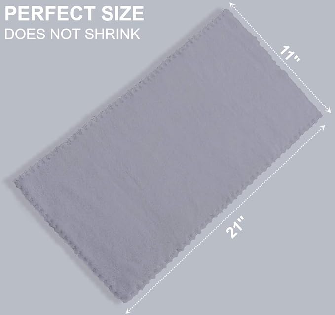 8 Pack Burp Cloths for Baby - 20" by 10" Ultra Absorbent Burping Cloth, Hand Washcloths, Newborn Towel - Milk Spit Up Rags - Burpy Cloths for Unisex, Boy, Girl - Burp Cloths Set (Grey)