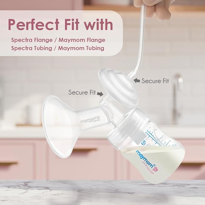 Maymom Pump Parts Compatible with Spectra S2 S1, 28mm Flange Tube Bottle Backflow Protector Valve, Not Original Spectra S2 Replacement Pump Parts Duckbill Valve Bottle