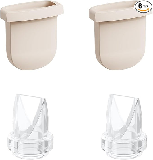 2pcs Duckbill Valves and 2pcs Silicone Diaphragms Compatible with eufy S1 Pro/S1/E10/E20 Breast Pump, Replace for Lansinoh Discreet Duo/NCVI/NICEGREEN/Nuliie/Zooawa S32 Breast Pump Parts