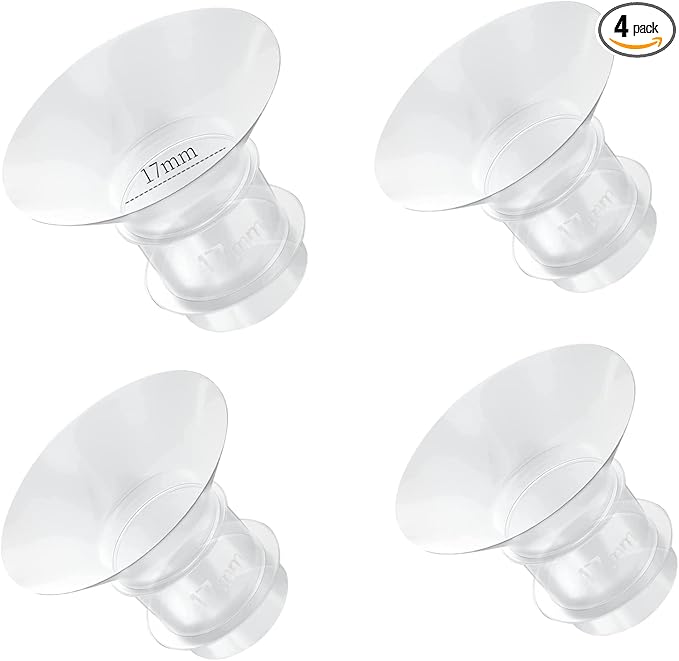 Flange Inserts 17mm for Medela,Spectra 24mm Shields/Flanges,Compatible with Momcozy S12 Pro/S9 Pro/S9/S12 Wearable Breast Pump,Reduce 24mm Nipple Tunnel Down to 17mm,4PCS