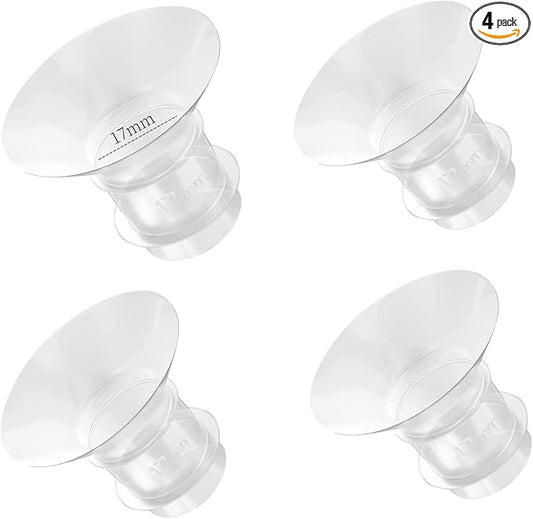 Flange Inserts 17mm for Medela,Spectra 24mm Shields/Flanges,Compatible with Momcozy S12 Pro/S9 Pro/S9/S12 Wearable Breast Pump,Reduce 24mm Nipple Tunnel Down to 17mm,4PCS