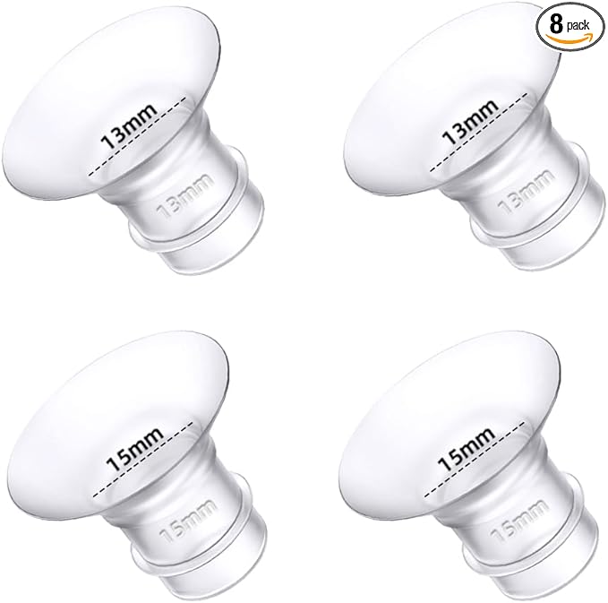Flange Inserts 13mm 15mm for Medela,Spectra 24mm Shields/Flanges,Compatible with TSRETE,CPPSLEE,Momcozy S9Pro/S9/S12Pro/S12 Wearable Breast Pump,Reduce 24mm Nipple Tunnel Down to 4pcs