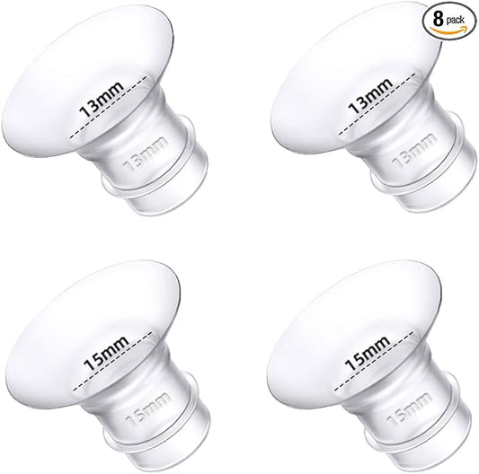 Flange Inserts 13mm 15mm for Medela,Spectra 24mm Shields/Flanges,Compatible with TSRETE,CPPSLEE,Momcozy S9Pro/S9/S12Pro/S12 Wearable Breast Pump,Reduce 24mm Nipple Tunnel Down to 4pcs