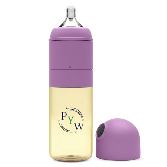 Anti-Colic Baby Bottle with Formula Dispenser, Instant/Quick-Release, Preload Mixing Baby Bottle (Fairydust Pink)