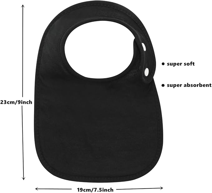 8 Pack Baby Bibs Unisex Adjustable with Snaps Ultra Soft Absorbent Drooling Teething for Boys and Girls
