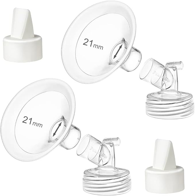 PumpMom-us 21mm Flanges Compatible with Spectra S2 S1 9 Plus Breast Pumps Accessories, Replacement Breast Shield for Spectra Pump Parts and 21 mm Flange
