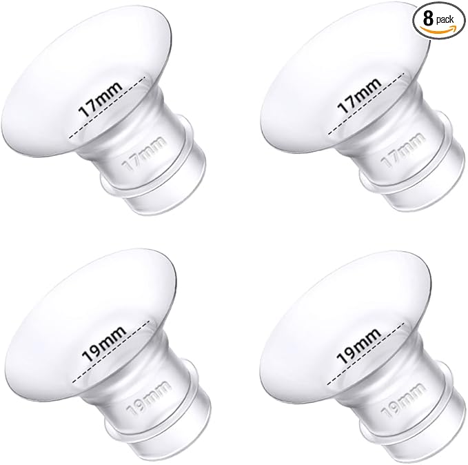 Flange Inserts 17mm 19mm for Medela,Spectra 24mm Shields/Flanges,Compatible with TSRETE,CPPSLEE,Momcozy S9Pro/S9/S12Pro/S12 Wearable Breast Pump,Reduce 24mm Nipple Tunnel Down to 4pcs