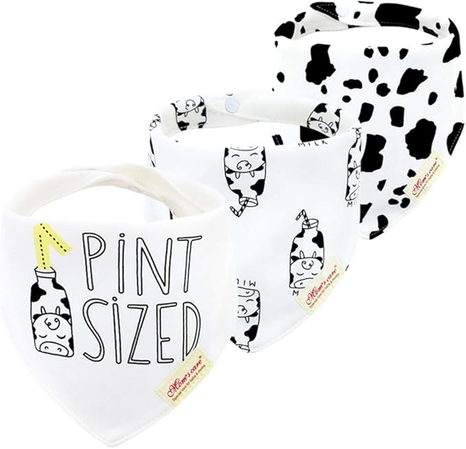 JN&LULU 3 Pack Newborn Baby Bibs Bandana Drool Bibs for Drooling Cotton Baby Gifts