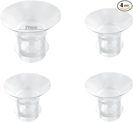 Flange Inserts 19mm for Medela,Spectra 24mm Shields/Flanges,Compatible with Momcozy S12 Pro/S9 Pro/S9/S12 Wearable Breast Pump,Reduce 24mm Nipple Tunnel Down to 19mm,4PCS