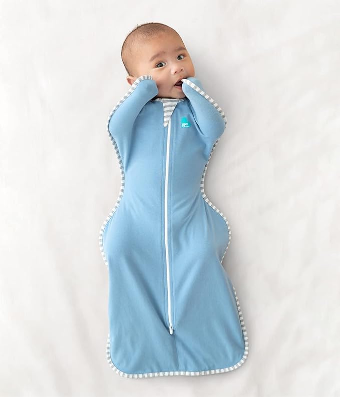 Love to Dream Swaddle UP, Baby Sleep Sack, Self-Soothing Swaddles for Newborns, Get Longer Sleep, Snug Fit Helps Calm Startle Reflex, New Born Essentials for Baby, 1.0 TOG, 5-8.5 lbs, Dusty Blue