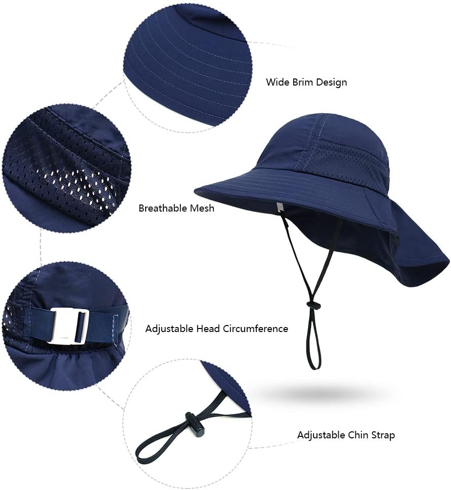 Baby Sun Protection Hat for Infant Toddlers Boys Girls UPF 50+ Sunhat for Outdoor Beach Swim