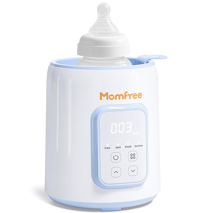 Baby Bottle Warmer, 8-in-1 Fast Bottle Warmer for Breastmilk and Formula,Feeding Baby Essentials at Home Use, Milk Warmer for New Born Baby Bottles(Blue)