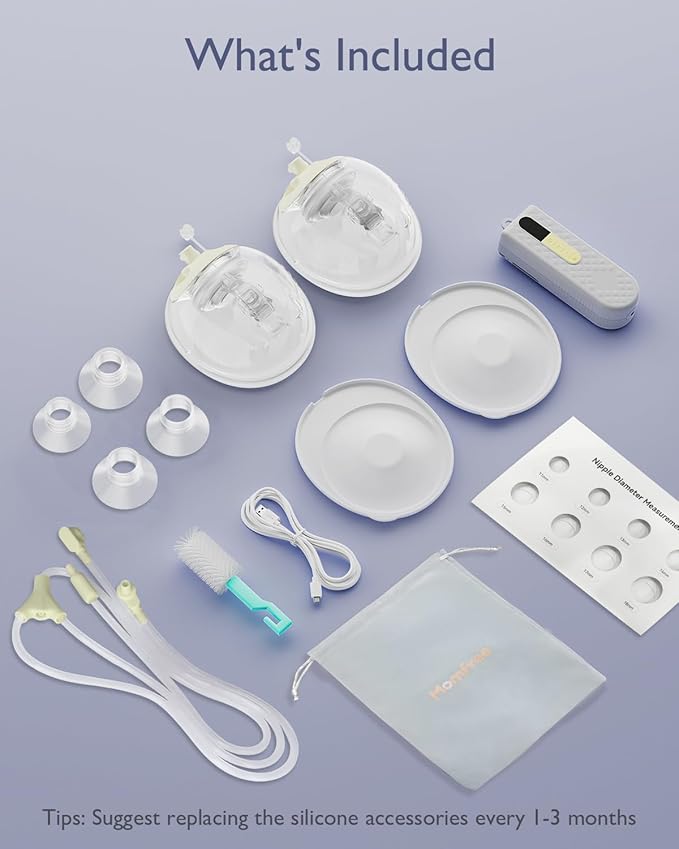 Breast Pump Hands Free K3 Updated, Wearable Breastfeeding Pump with Soft Double-Seal Flange, 1800mAh Long Battery Life & LED Display, 3 Modes & 9 Levels Electric Breast Pumps Portable,15-24mm
