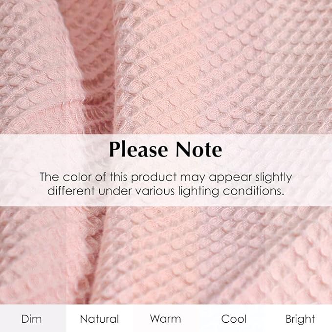 Salt Earth GOTS Certified 100% Organic Cotton Throw Blanket, 108"X90" Blankets & Throws for Bed, Throw Blanket for Couch,Modern & Cozy Blanket, All Season Waffle Blanket, Soft Blanket (Misty Rose)