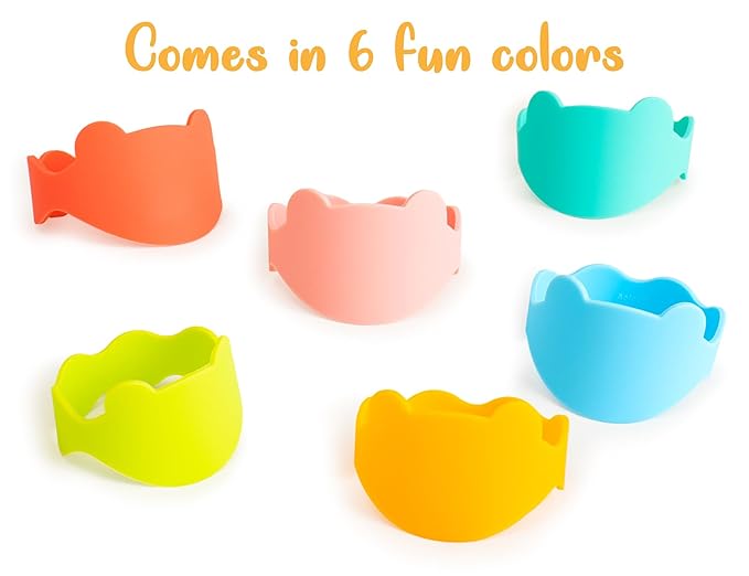 Silicone Baby Bottle Labels for Daycare, Write and Reusable Waterproof Daycare Label for Baby Bottle, Pack of 6