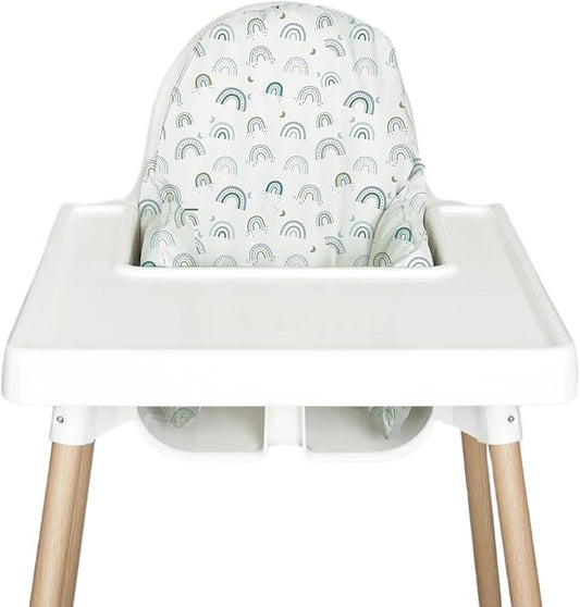 Nibble and Rest Highchair Insert Cover, Compatible for IKEA Antilop Highchair, High Chair Accessories Stain-Proof and Wipeable Insert Cover (Cushion NOT Included)(Bluerainbow)