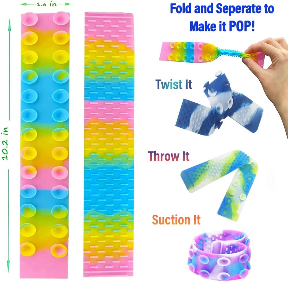 20 Pack Fidget Toys Party Favors Mini Push it Squid Pop Toy Sensory Squidopop Suction Cup Fidgets (20 Pack, Squidopop)